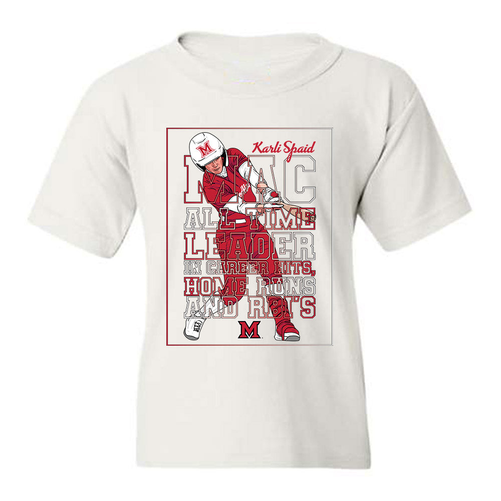 Miami of Ohio - NCAA Softball : Karli Spaid - Individual Caricature Youth T-Shirt