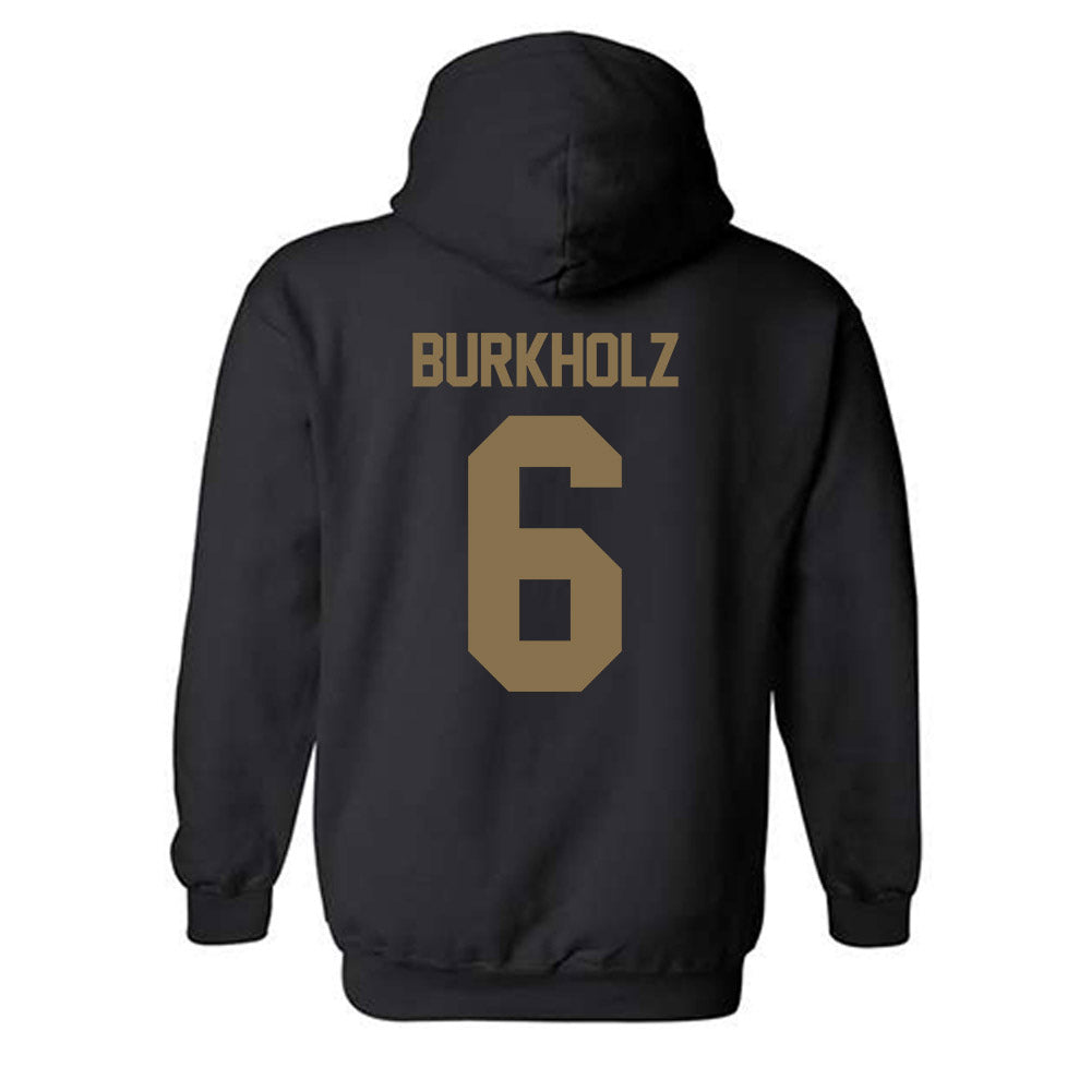 Bryant - NCAA Baseball : Max Burkholz - Classic Fashion Shersey Hooded Sweatshirt-1