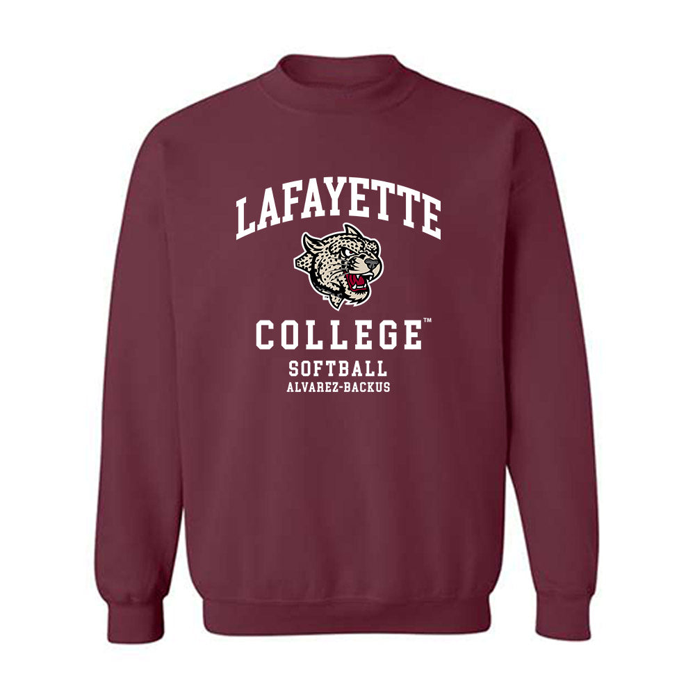 Lafayette College - NCAA Softball : Sophia Alvarez-Backus - Classic Fashion Shersey Crewneck Sweatshirt-0