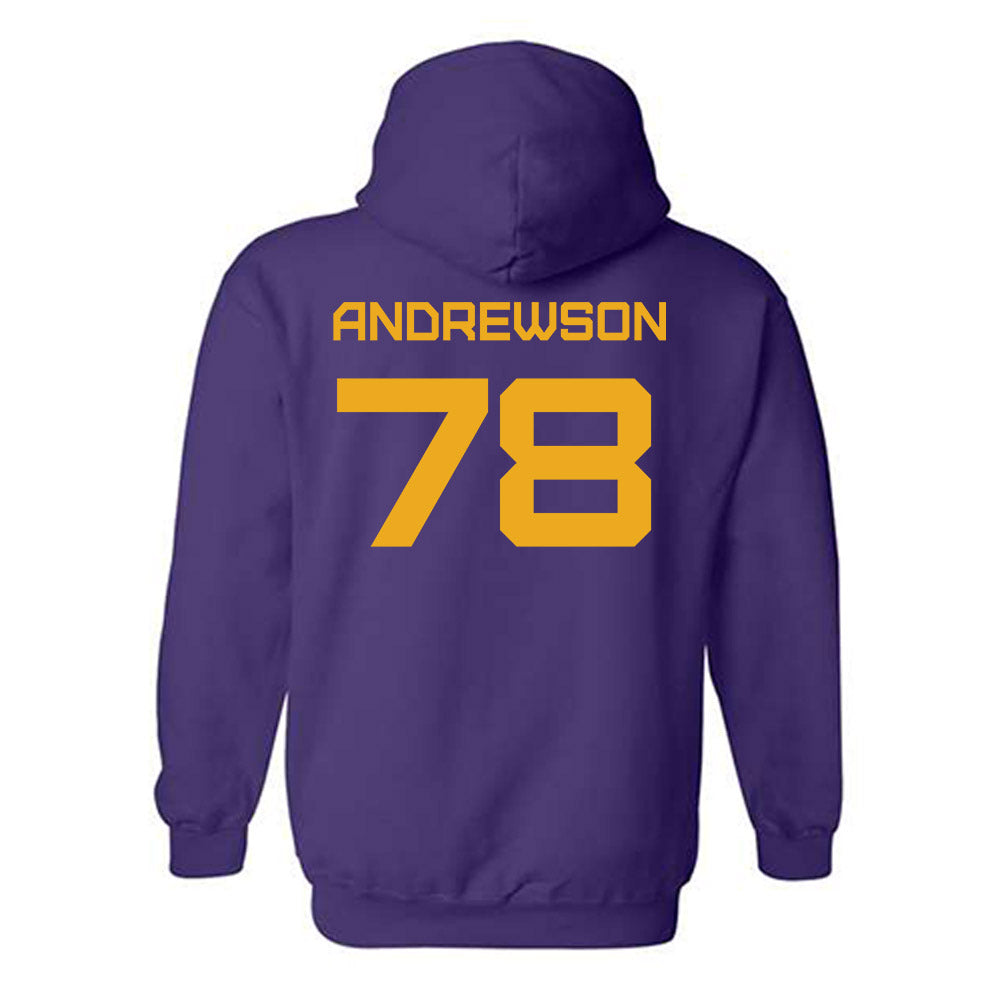 Albany - NCAA Football : Noah Andrewson - Classic Shersey Hooded Sweatshirt