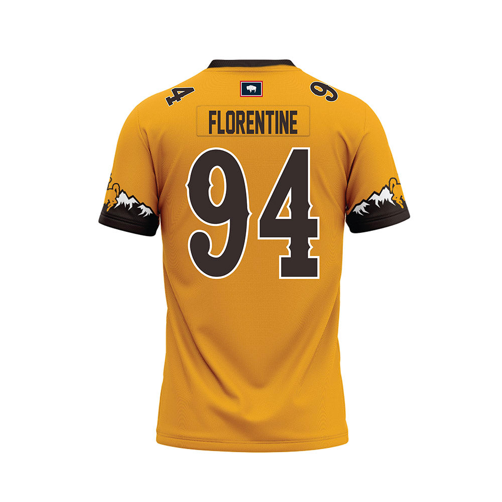 Wyoming - NCAA Football : Ben Florentine - Gold Premium Football Jersey