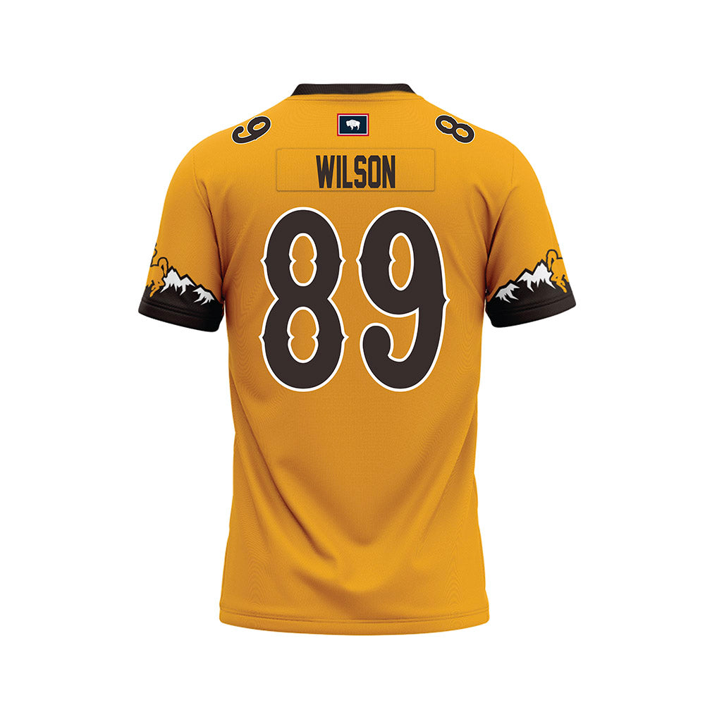 Wyoming - NCAA Football : Jacob Wilson - Gold Premium Football Jersey