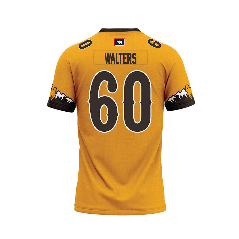 Wyoming - NCAA Football : Wyatt Walters - Gold Premium Football Jersey-1