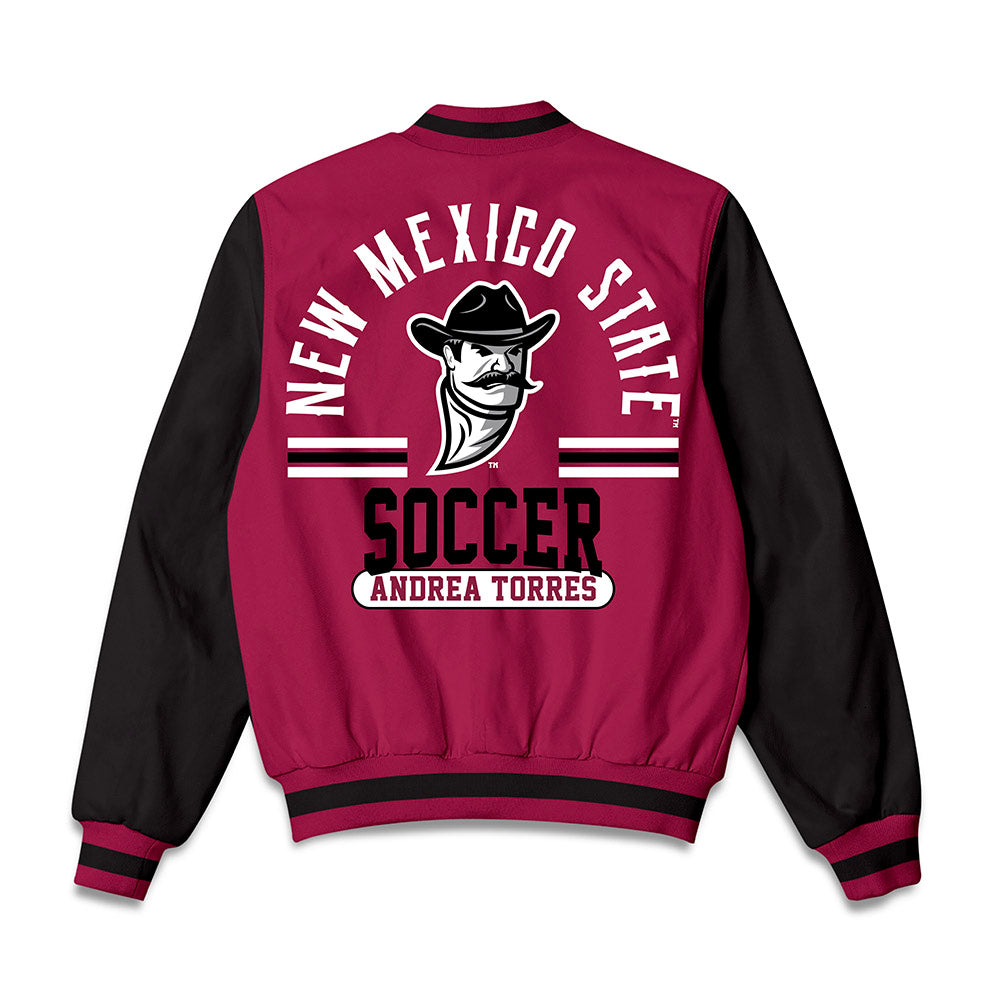 NMSU - NCAA Women's Soccer : Andrea Torres - Bomber Jacket-1