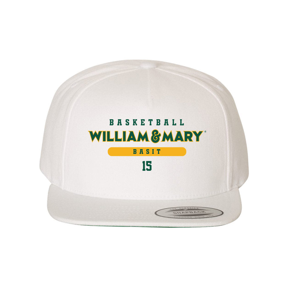William & Mary - NCAA Women's Basketball : Amelia Basit - Snapback Hat-0