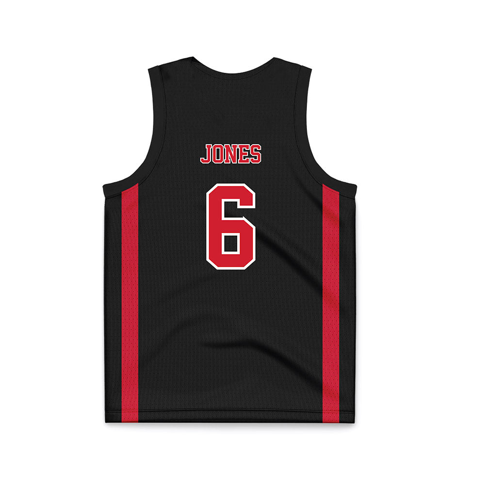 UNLV - NCAA Men's Basketball : Tyrin Jones - Black Basketball Jersey-1