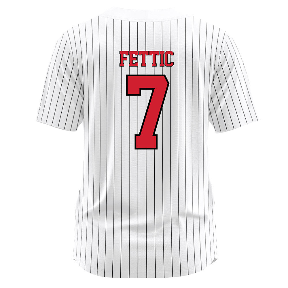 UNLV - NCAA Softball : Lauren Fettic - White Pinstripe Jersey-1