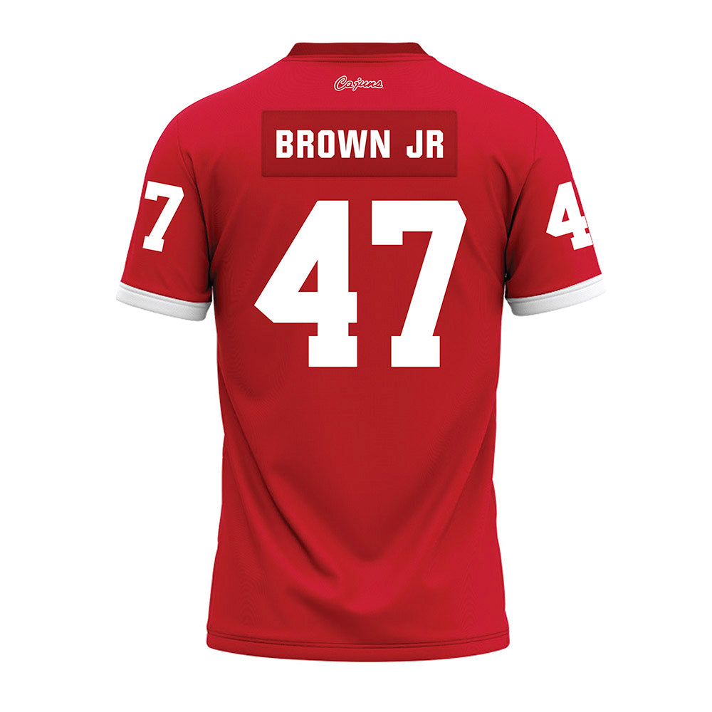 Louisiana - NCAA Football : Maurice Brown Jr - Red Premium Football Jersey-1
