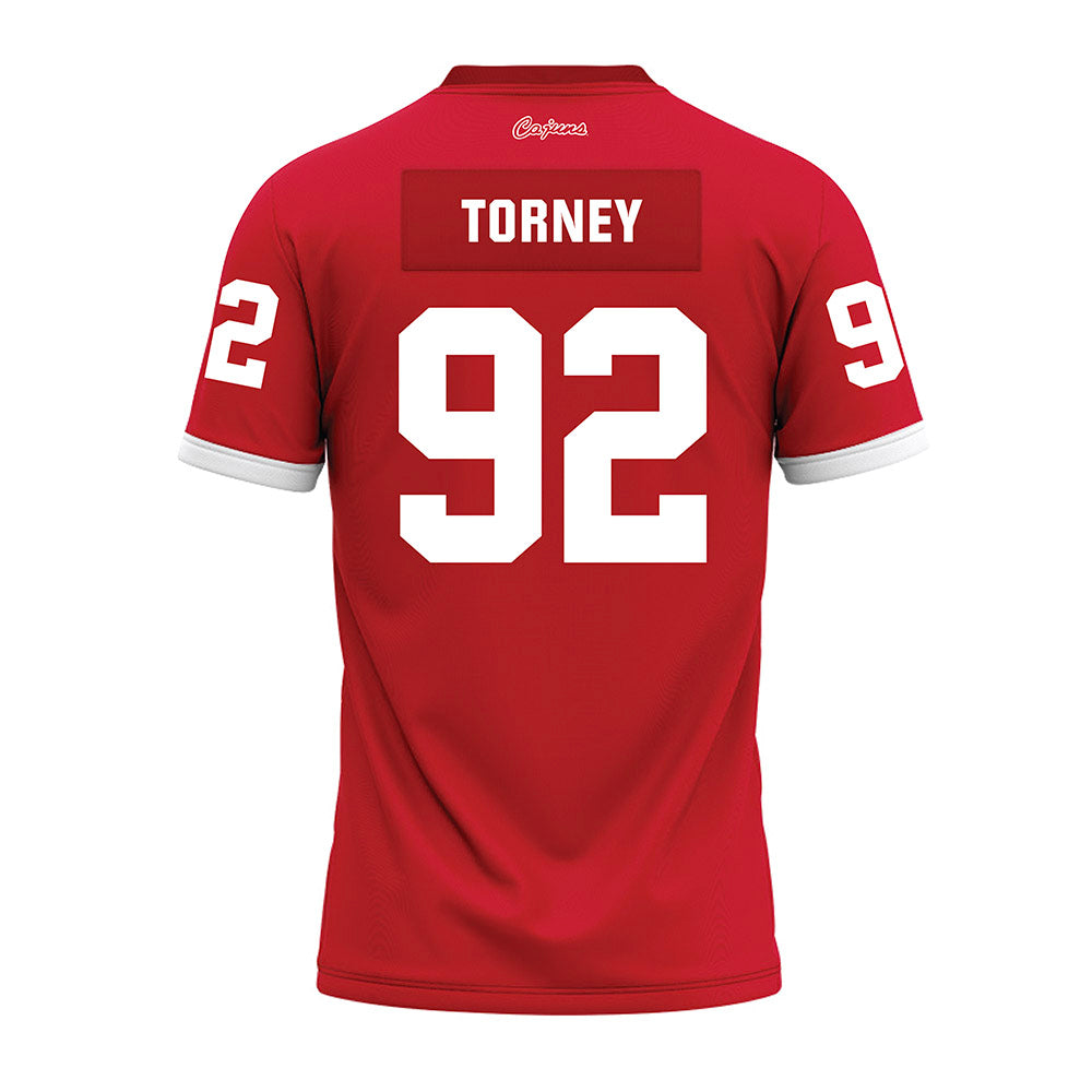 Louisiana - NCAA Football : Nathan Torney - Red Premium Football Jersey-1
