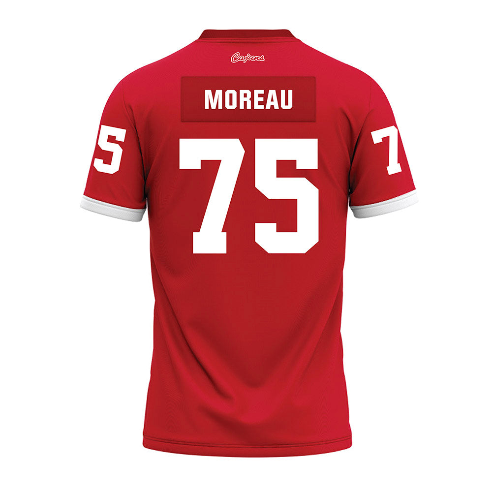 Louisiana - NCAA Football : Kaden Moreau - Red Premium Football Jersey-1
