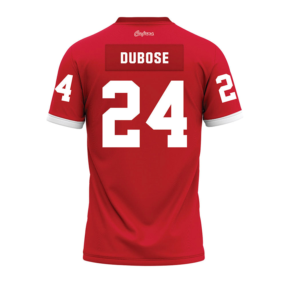 Louisiana - NCAA Football : Lorenzell Dubose - Red Premium Football Jersey-1
