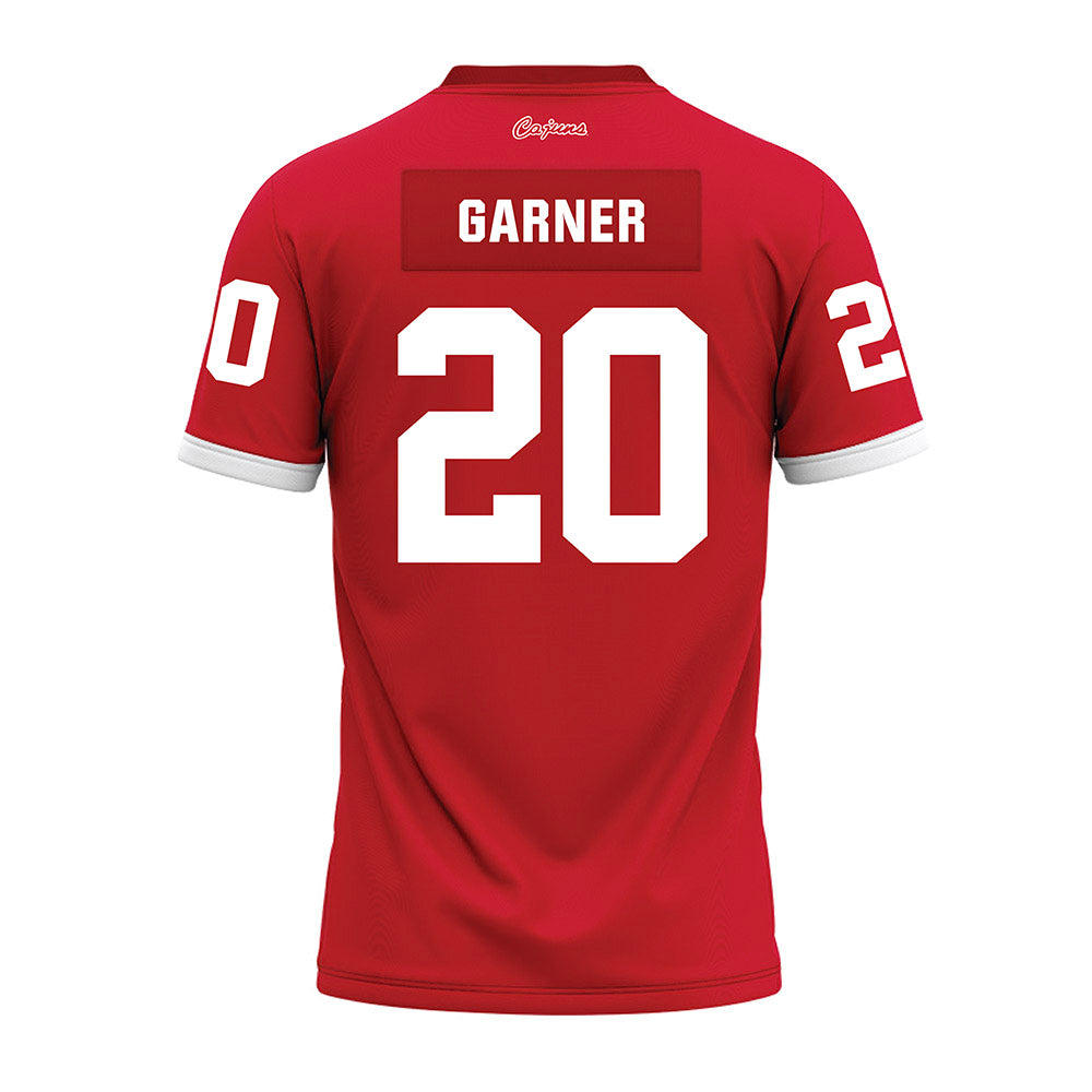 Louisiana - NCAA Football : Jj Garner - Red Premium Football Jersey-1