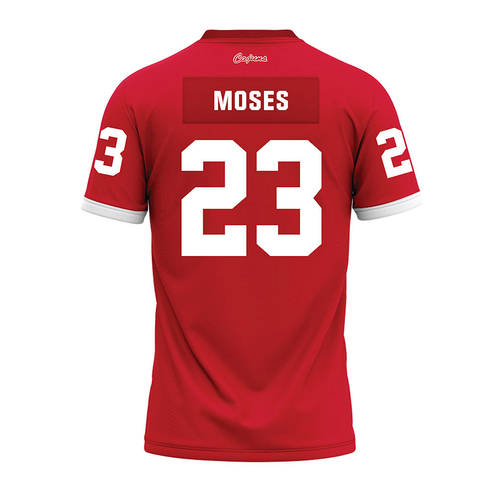 Louisiana - NCAA Football : Jeremiah Moses - Red Premium Football Jersey-1