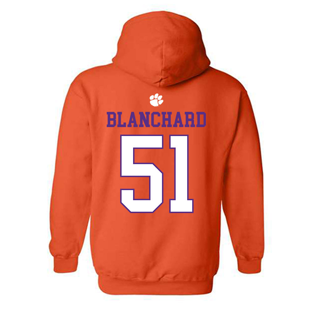 Clemson - NCAA Football : Gavin Blanchard - Classic Shersey Hooded Sweatshirt-1
