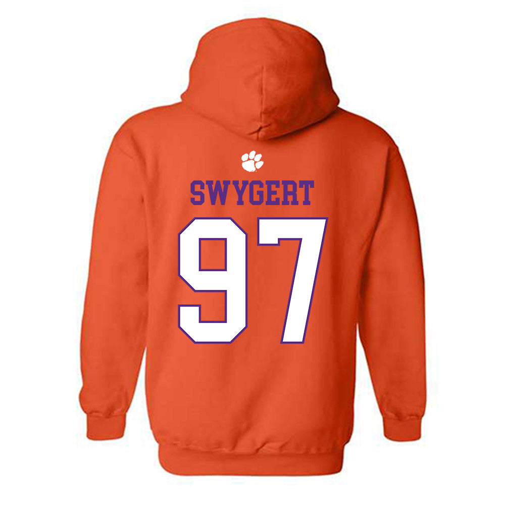 Clemson - NCAA Football : Patrick Swygert - Classic Shersey Hooded Sweatshirt-1