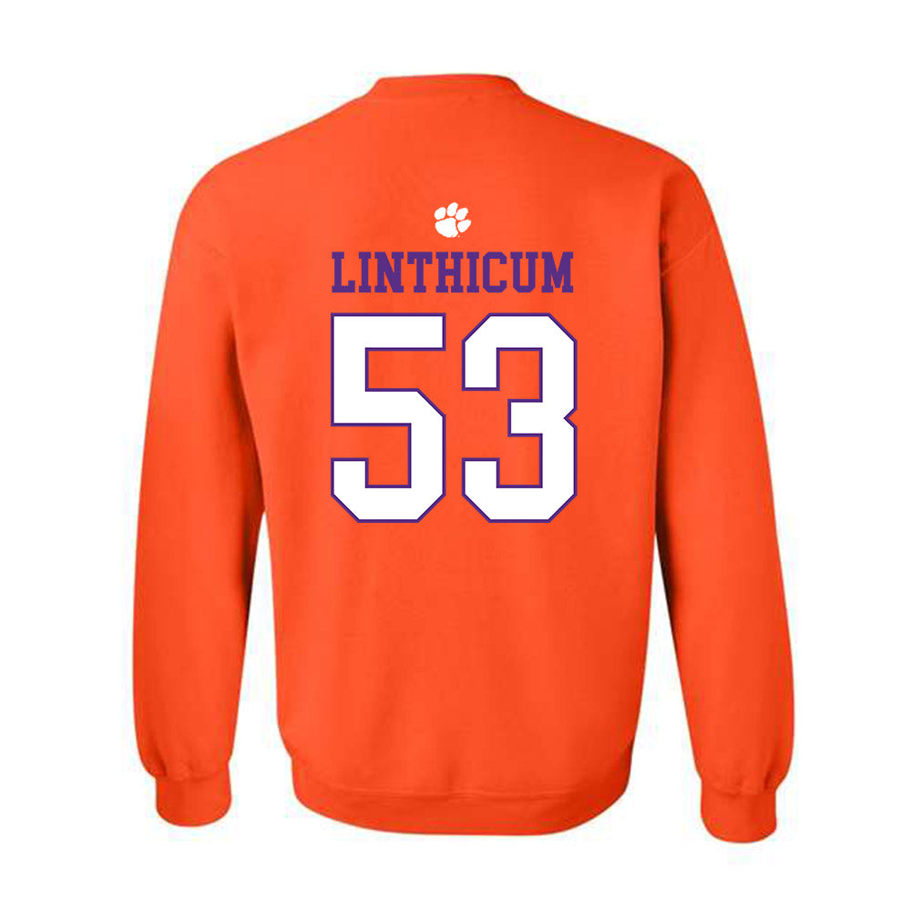 Clemson - NCAA Football : Ryan Linthicum - Classic Shersey Crewneck Sweatshirt-1
