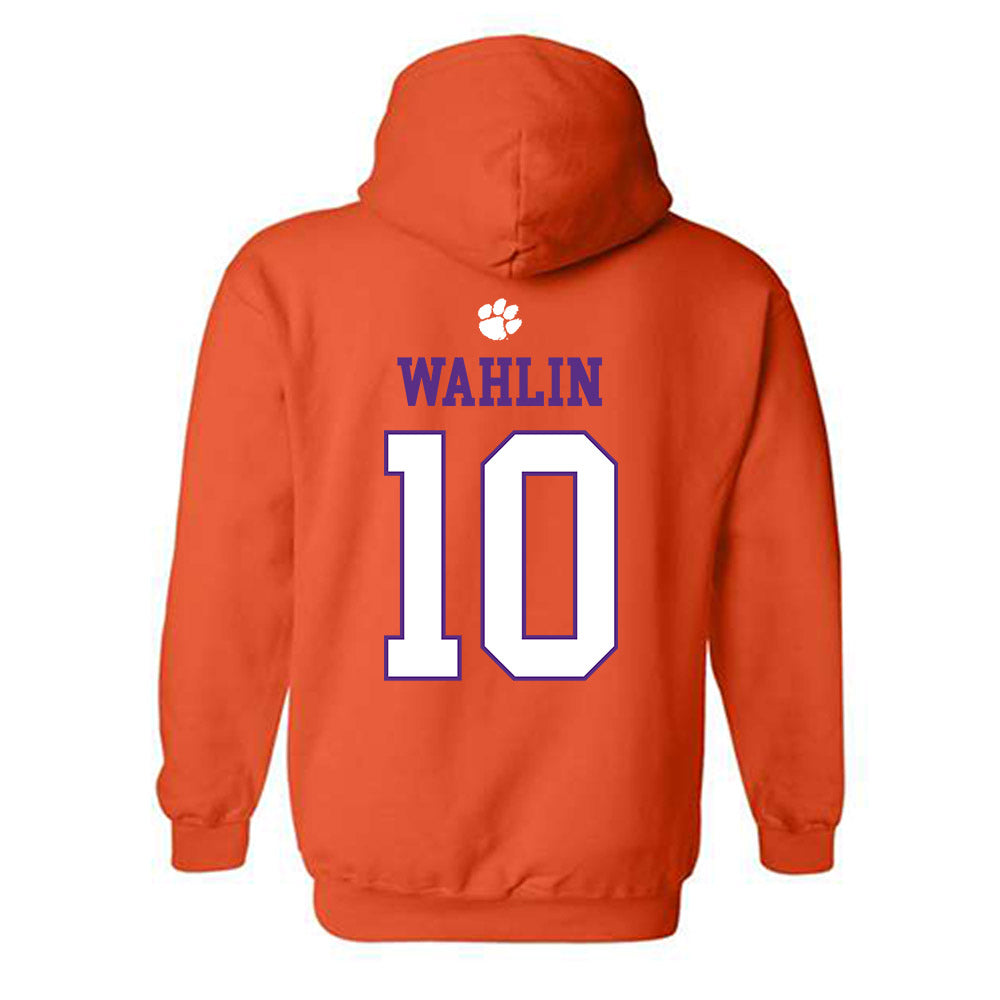 Clemson - NCAA Men's Basketball : Jake Wahlin - Classic Shersey Hooded Sweatshirt-1