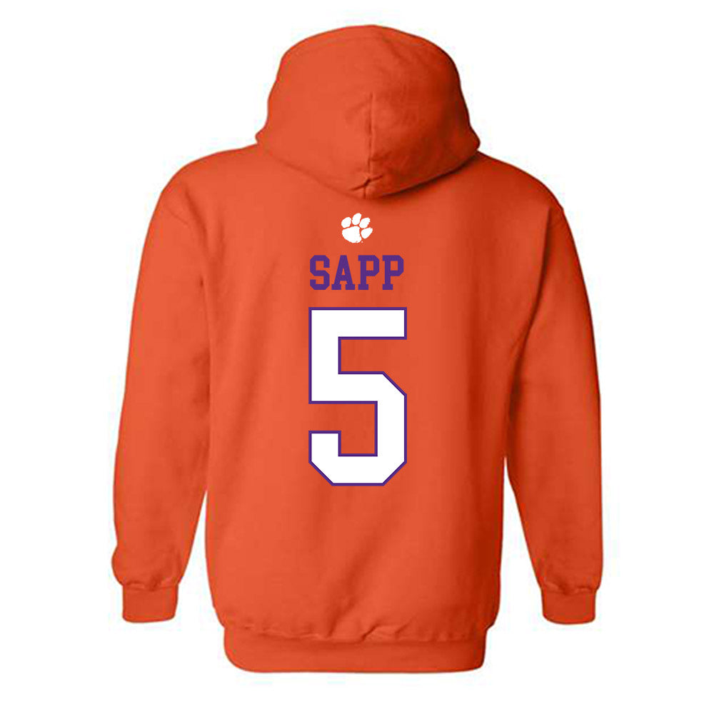Clemson - NCAA Football : Josh Sapp - Classic Shersey Hooded Sweatshirt-1