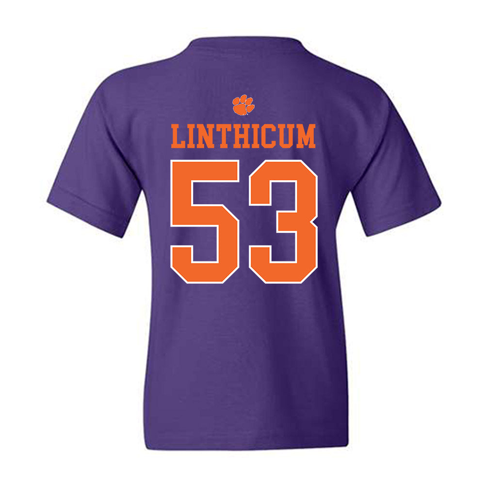 Clemson - NCAA Football : Ryan Linthicum - Classic Shersey Youth T-Shirt-1