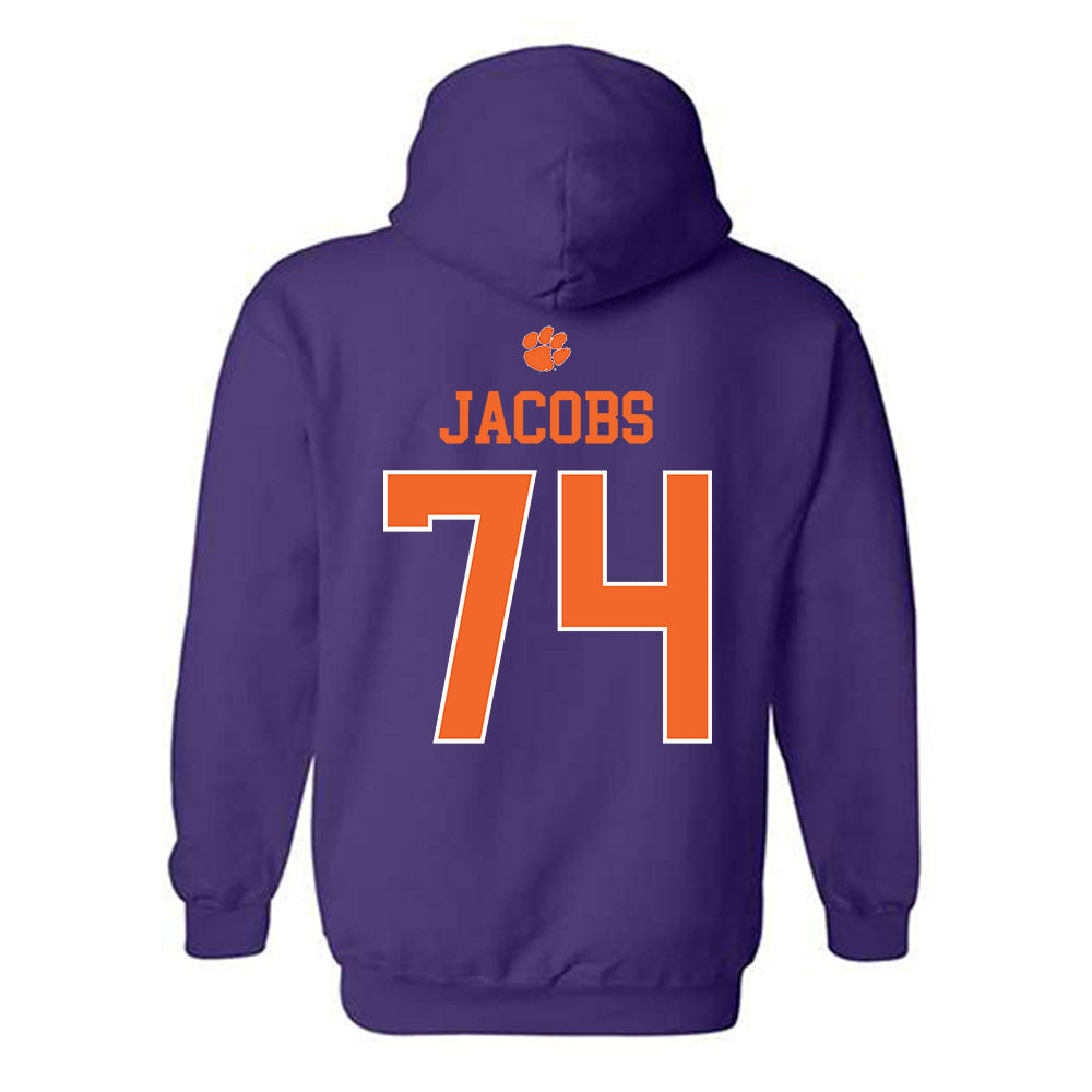 Clemson - NCAA Football : Brayden Jacobs - Classic Shersey Hooded Sweatshirt-1