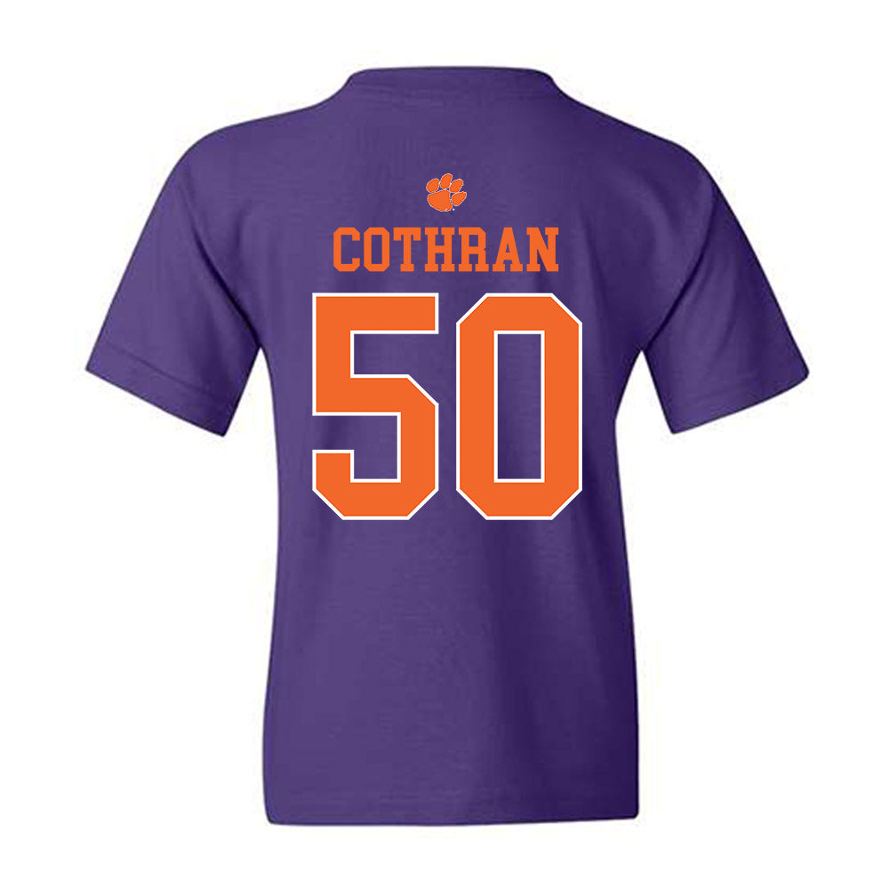 Clemson - NCAA Football : Fletcher Cothran - Classic Shersey Youth T-Shirt-1