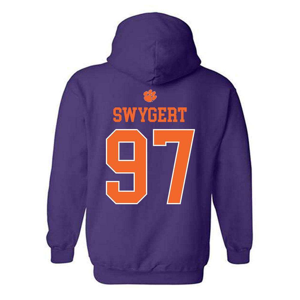 Clemson - NCAA Football : Patrick Swygert - Classic Shersey Hooded Sweatshirt-1