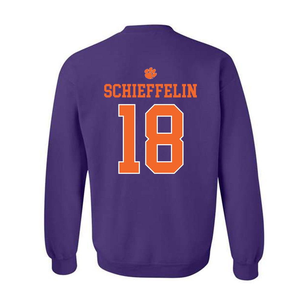 Clemson - NCAA Football : Ian Schieffelin - Classic Shersey Crewneck Sweatshirt-1