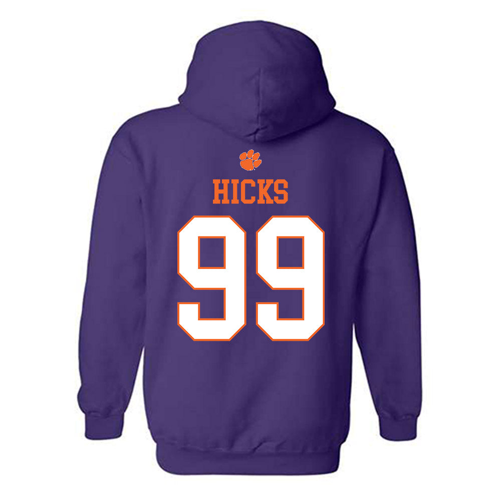 Clemson - NCAA Softball : Corri Hicks - Classic Shersey Hooded Sweatshirt-1