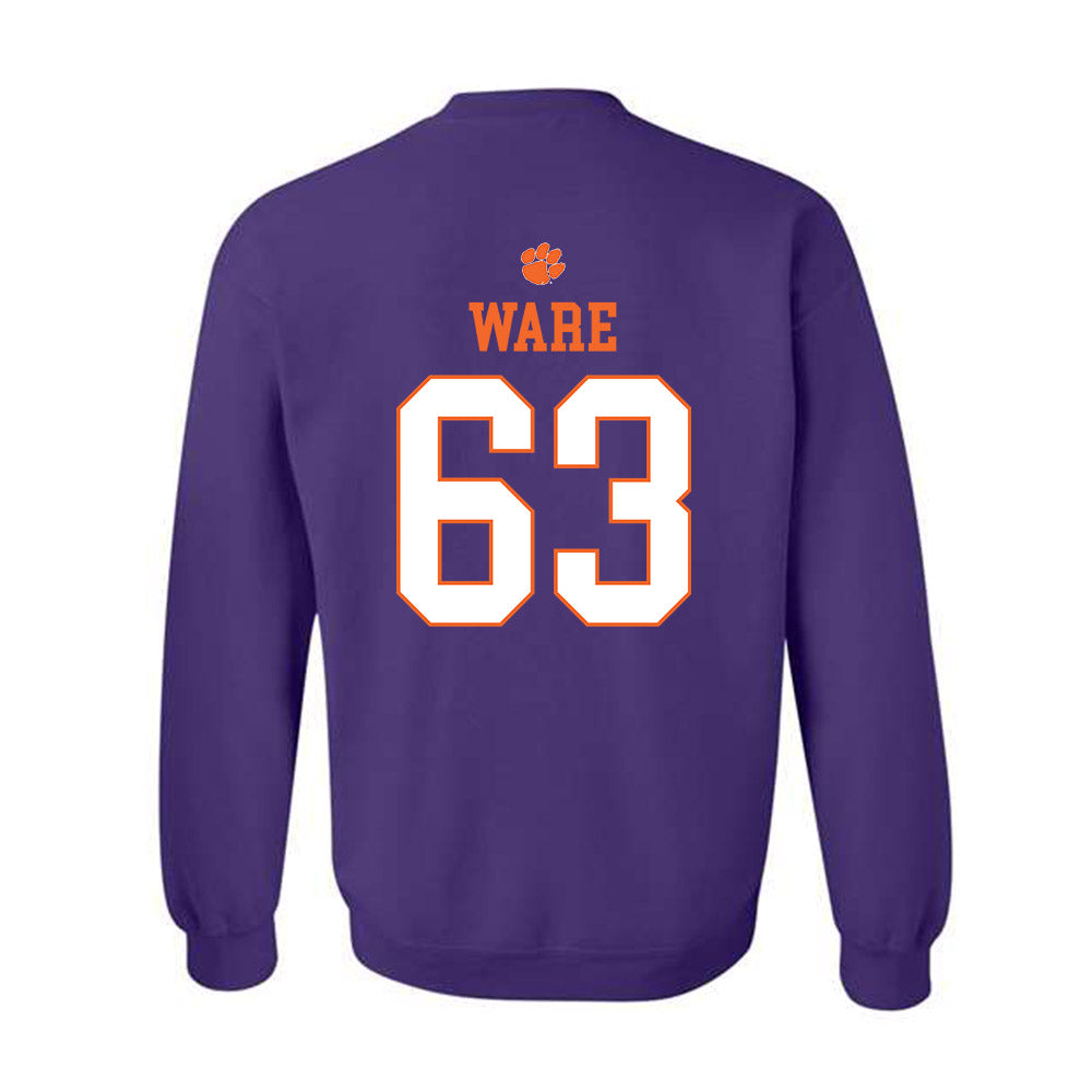 Clemson - NCAA Football : Easton Ware - Classic Shersey Crewneck Sweatshirt-1