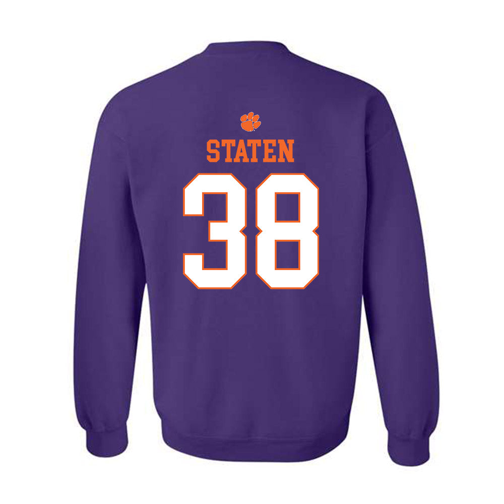 Clemson - NCAA Football : Dominic Staten - Classic Shersey Crewneck Sweatshirt-1