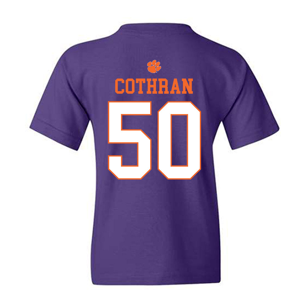 Clemson - NCAA Football : Fletcher Cothran - Classic Shersey Youth T-Shirt-1