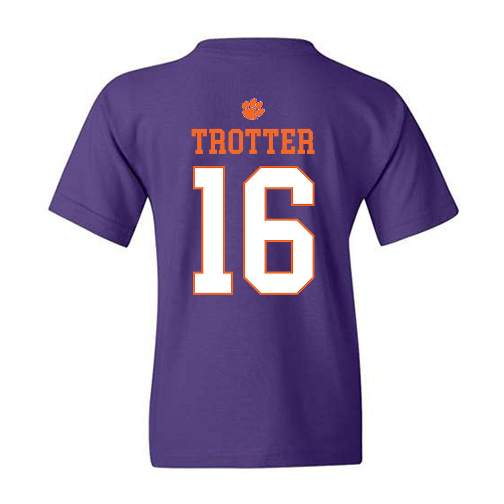 Clemson - NCAA Football : Cade Trotter - Classic Shersey Youth T-Shirt-1