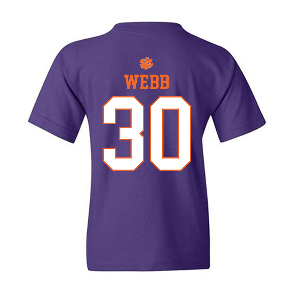 Clemson - NCAA Football : Kylen Webb - Classic Shersey Youth T-Shirt-1