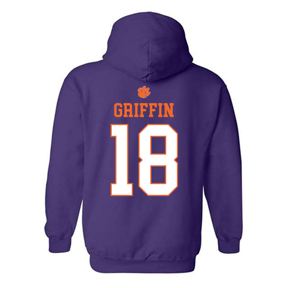 Clemson - NCAA Football : Kylon Griffin - Classic Shersey Hooded Sweatshirt