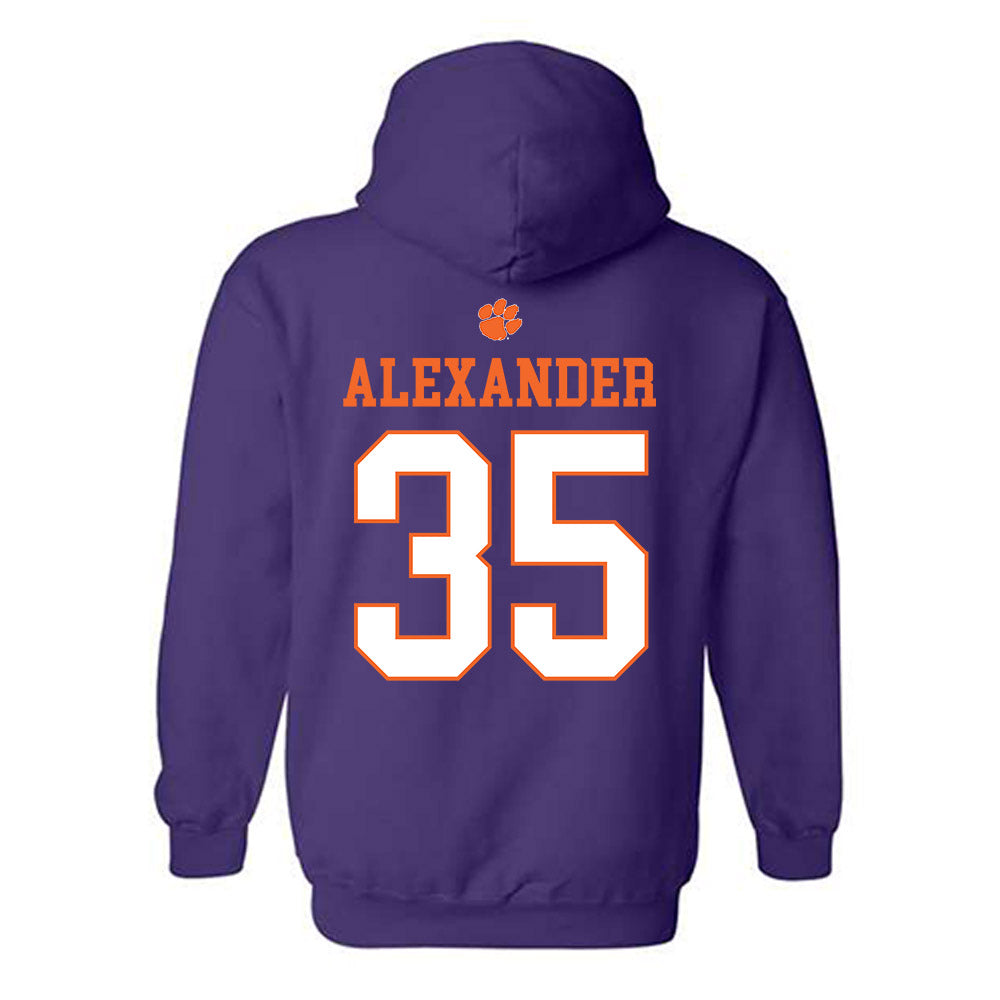 Clemson - NCAA Football : Jeremiah Alexander - Classic Shersey Hooded Sweatshirt-1