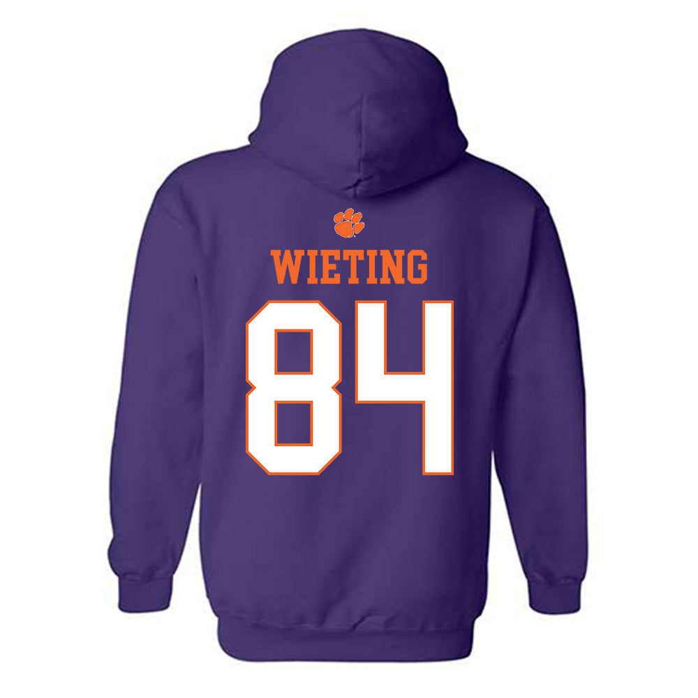 Clemson - NCAA Football : Avery Wieting - Classic Shersey Hooded Sweatshirt-1