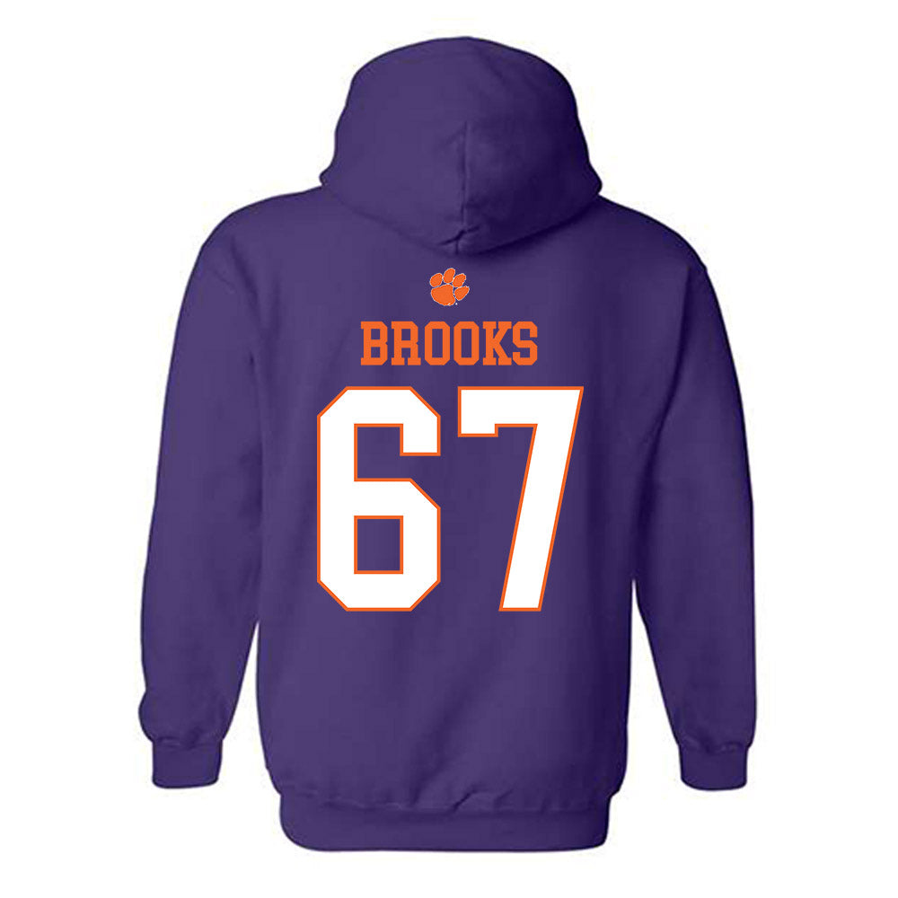 Clemson - NCAA Football : Nathan Brooks - Classic Shersey Hooded Sweatshirt-1