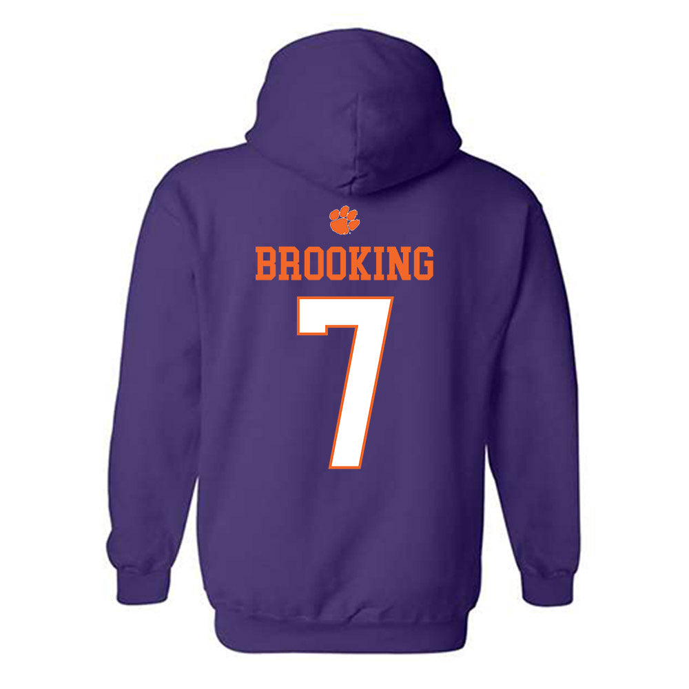 Clemson - NCAA Football : Logan Brooking - Classic Shersey Hooded Sweatshirt-1