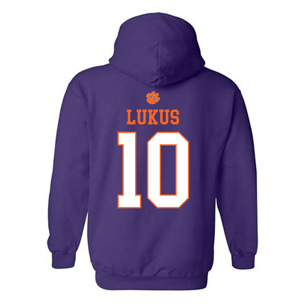 Clemson - NCAA Football : Jeadyn Lukus - Classic Shersey Hooded Sweatshirt-1