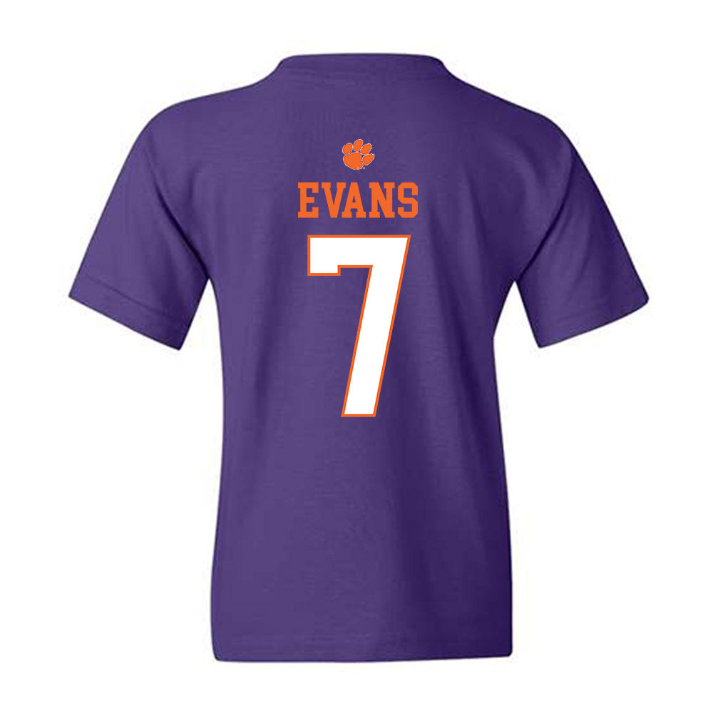 Clemson - NCAA Women's Basketball : Summah Evans - Classic Shersey Youth T-Shirt-1