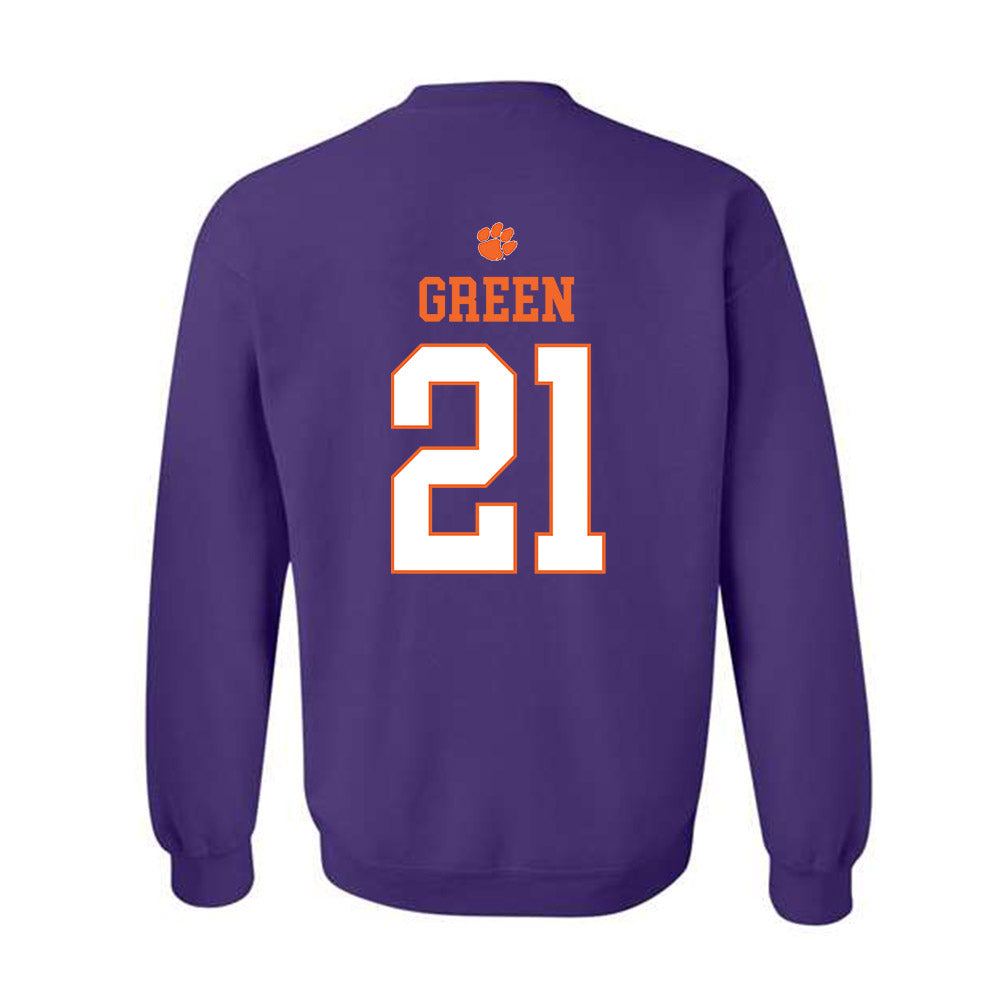 Clemson - NCAA Football : Jarvis Green - Classic Shersey Crewneck Sweatshirt-1