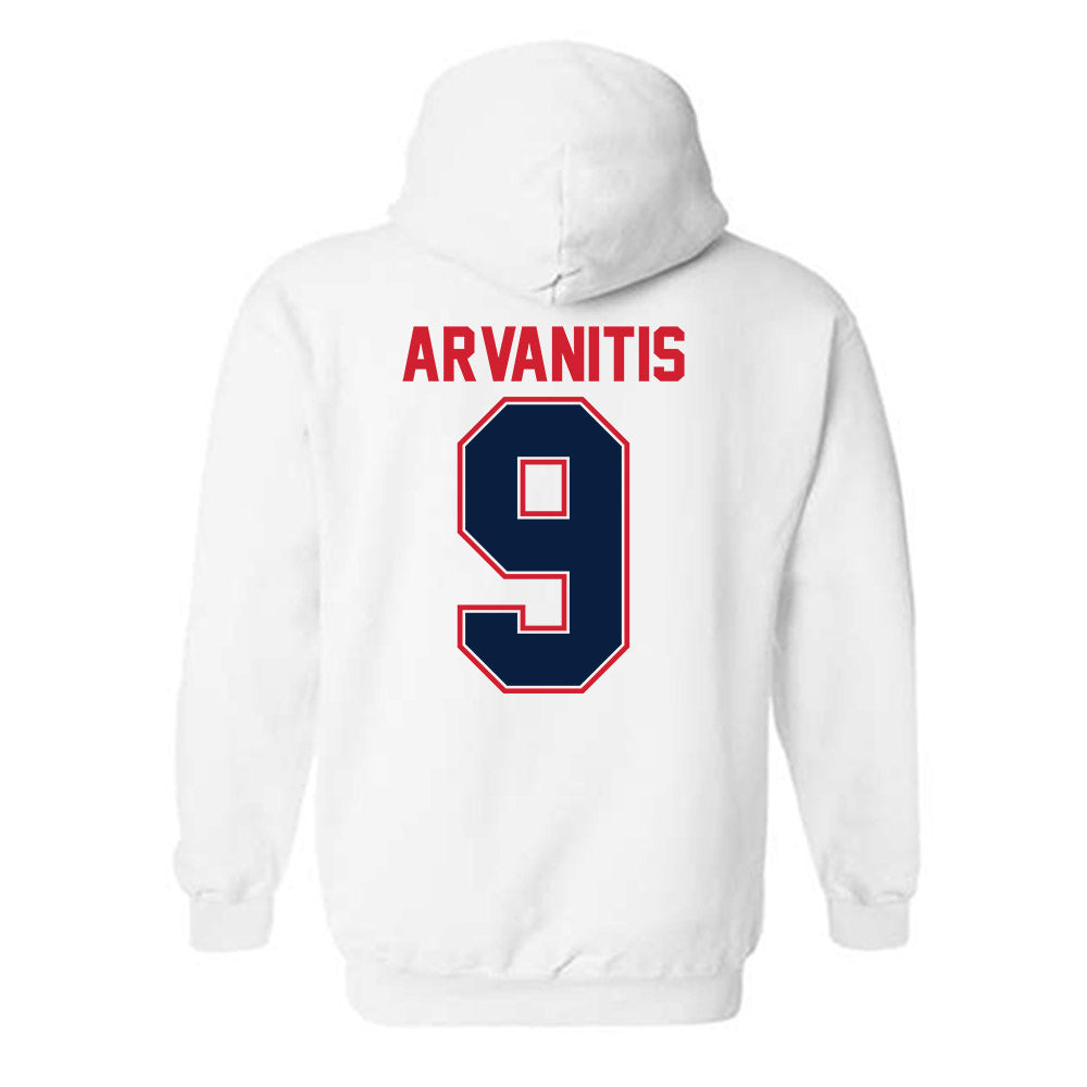 Robert Morris - NCAA Men's Basketball : Cyril Arvanitis - Classic Shersey Hooded Sweatshirt-1