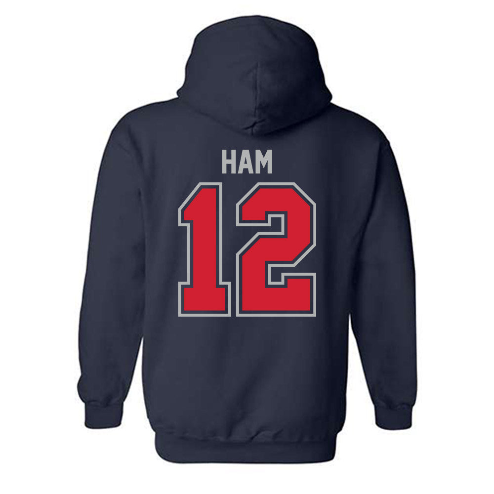 Robert Morris - NCAA Women's Ice Hockey : Ashlyn Ham - Classic Shersey Hooded Sweatshirt-1