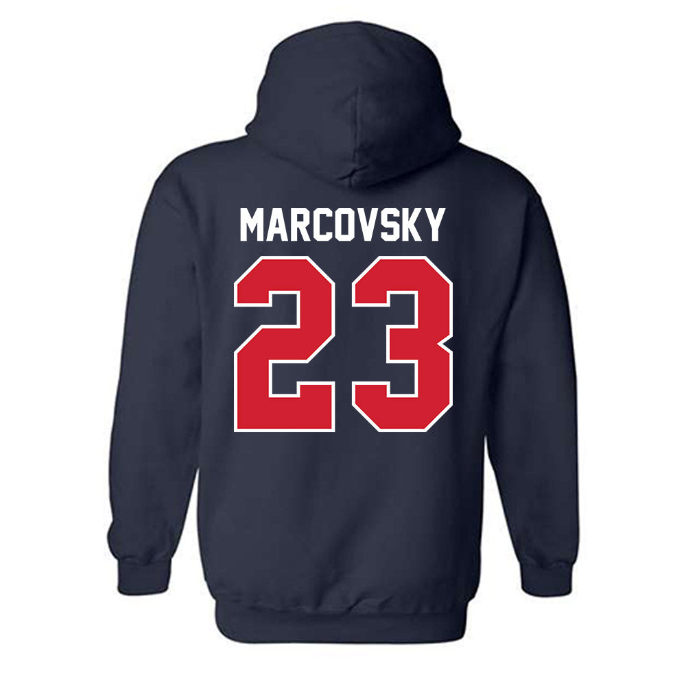 Robert Morris - NCAA Women's Ice Hockey : Ellie Marcovsky - Classic Fashion Shersey Hooded Sweatshirt-1