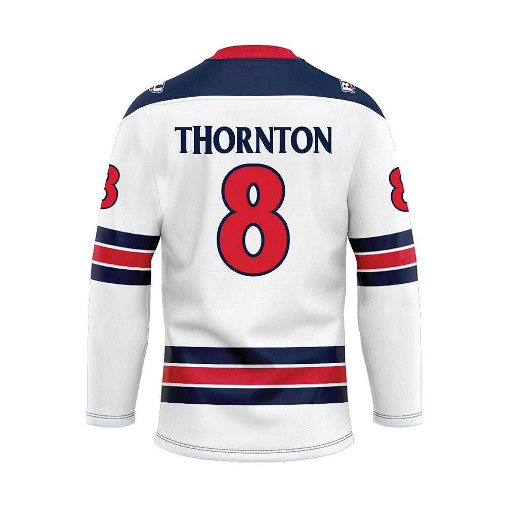 Robert Morris - NCAA Women's Ice Hockey : Hannah Thornton - White Hockey Jersey-1