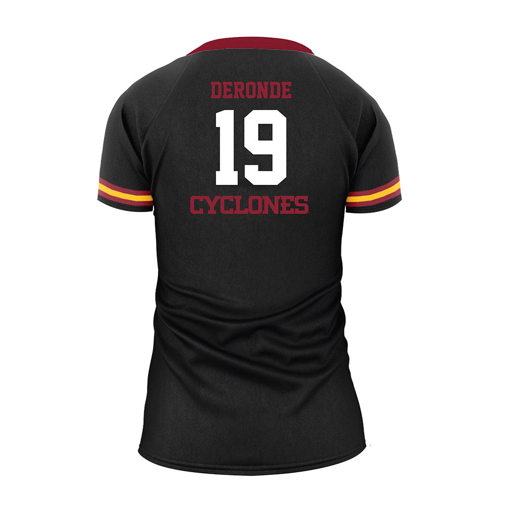 Iowa State - NCAA Women's Volleyball : Faith DeRonde - Black Volleyball Jersey