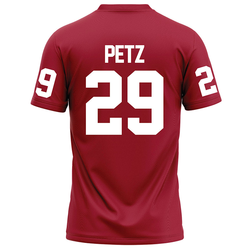 WSU - NCAA Football : Troy Petz - Red Football Jersey-1