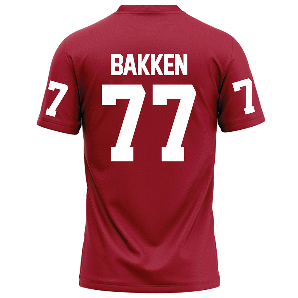 WSU - NCAA Football : Nick Bakken - Red Football Jersey-1