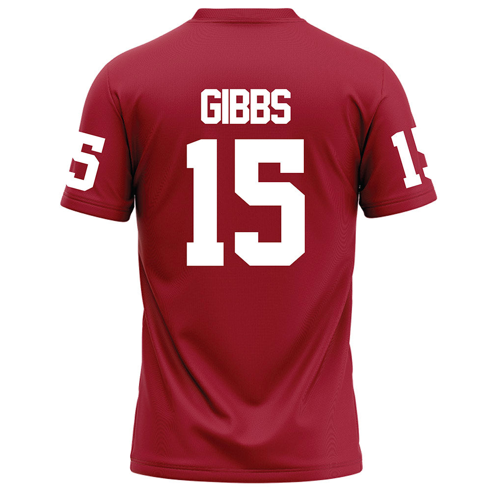 WSU - NCAA Football : Ishmael gibbs - Red Football Jersey-1