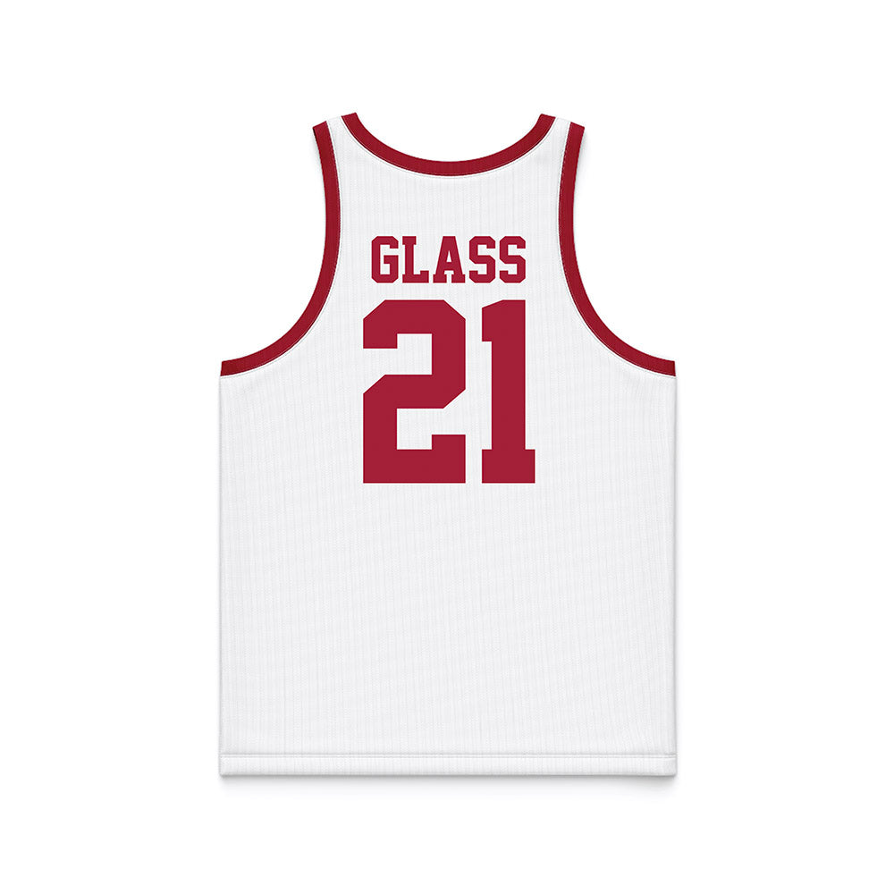 WSU - NCAA Men's Basketball : Ace Glass - White Basketball Jersey-1